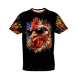 CHICKEN BOSS Męski T-Shirt Sportowy