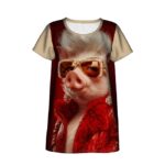 GLAM PIG Koszulka damska z szerokim dekoltem