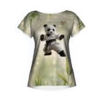 KARATE PANDA Koszulka damska typu butterfly