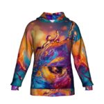 LIQUID NEON – Damska bluza z kapturem