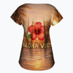 ALOHA VIBES Koszulka damska typu butterfly - obrazek 3