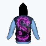 ELECTRIC DRAGON RIBBON Bawełniana bluza z kapturem - obrazek 3