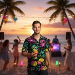 AI BEACH MODE Koszula Hawajska - obrazek 4