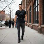 CITY RAVEN Męski T-Shirt Sportowy - obrazek 6