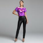 COSMIC DRIP SKULL T-shirt Damski - obrazek 4