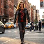 CYBER HELIX – Damski T-shirt - obrazek 2