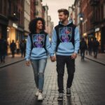 ELECTRIC DRAGON RIBBON Bawełniana bluza z kapturem - obrazek 4