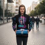 HUMAN STIL BETA Bluza męska z kapturem - obrazek 2