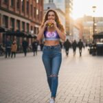 KITSUNE BLOOM Top sportowy damski - obrazek 2