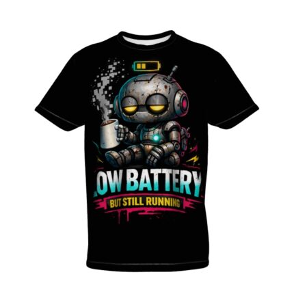 LOW BATTERY MODE Męski T-Shirt Sportowy