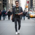 LOW BATTERY MODE Męski T-Shirt Sportowy - obrazek 4