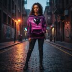 MIDNIGHT DRIP HOODIE Damska Bluza z kapturem - obrazek 2