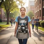 MONDAY MODE Koszulka damska z szerokim dekoltem - obrazek 5