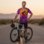 NEON TIME RIDER Męski T-Shirt Sportowy - obrazek 2