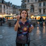 NIGHT GARDEN Koszulka damska typu butterfly - obrazek 2