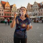 NIGHT GARDEN Koszulka damska typu butterfly - obrazek 4