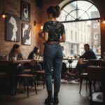 NOT PERFECT Koszulka damska z szerokim dekoltem - obrazek 7