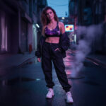 PURPLE AURORA WINGS Damski Top sportowy - obrazek 4