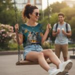 TROPIC HIPPO Koszulka damska typu butterfly - obrazek 2