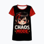 CHAOS MOOD Koszulka damska z szerokim dekoltem