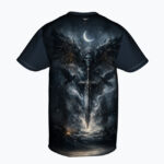 DARK WINGED JUDGEMENT Męski T-Shirt Sportowy - obrazek 3