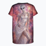 FUTURE MUSE Koszulka damska z szerokim dekoltem - obrazek 2