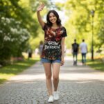 BLOOM REBEL Koszulka damska typu butterfly - obrazek 4