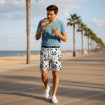 PANDA LOGIC Męskie szorty do pływania - obrazek 3