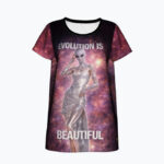 FUTURE MUSE Koszulka damska z szerokim dekoltem