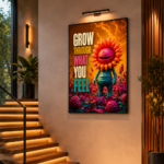 GROW THROUGH WHAT YOU FEEL Plakat pionowy A1-A4 - obrazek 2