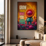 GROW THROUGH WHAT YOU FEEL Plakat pionowy A1-A4 - obrazek 4