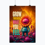 GROW THROUGH WHAT YOU FEEL Plakat pionowy A1-A4