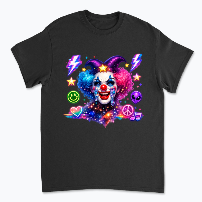 fb517bedc8de08f54decf3d59346051ac7ddcac5.jpg COSMIC CLOWN T-shirt Unisex - obrazek 1