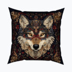 FOLKSPIRIT WOLF Kwadratowa poduszka