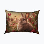 BUNNY IN BLOOM Prostokątna Poduszka 100% Bawełna