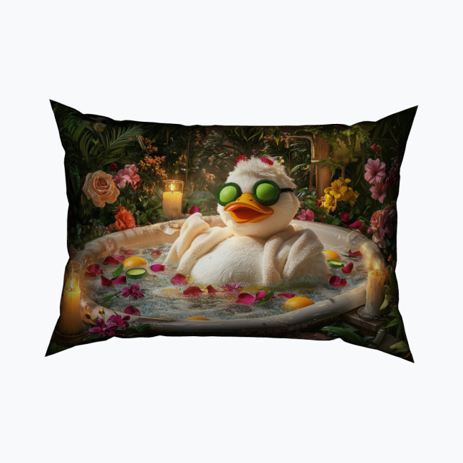 6c15e5dba4b0ed9163cdd490767989615985c4ba.jpg DUCK SPA RESORT Prostokątna Poduszka Welurowa - obrazek 1
