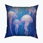 JELLYFISH DREAM Kwadratowa Poduszka Welurowa