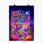 YOU DESERVE BEAUTIFUL THINGS Plakat pionowy A1-A4