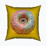 DONUT OBSERVER Kwadratowa Poduszka Welurowa