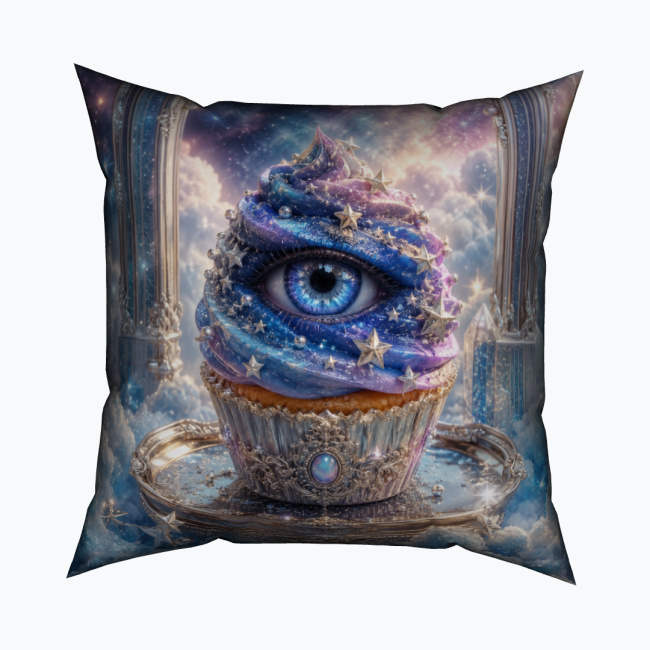 84f1e5a92f0afa1bf3a6a16fb8edd8b68932efac.jpg CELESTIAL CUPCAKE Kwadratowa Poduszka Welurowa - obrazek 1