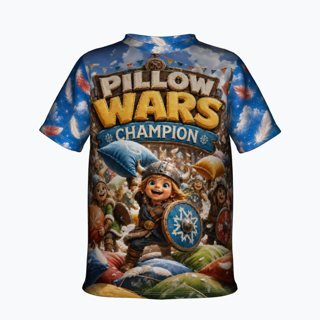 92c3bb71620e8570e0695c2e4eb0c079bd99321e.jpg VIKING PILLOW WARS Dziecięca Koszulka Sportowa - obrazek 1