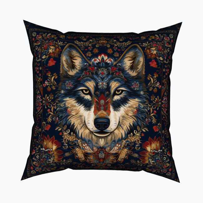 964c50727f0eb30ad25b1c1d7d63e65bbd18029b.jpg WOLF DYNASTY Kwadratowa Poduszka - obrazek 1