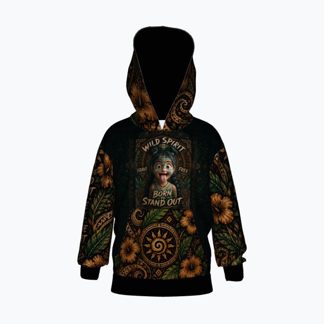 98cd2ac36e5a93185efcbb1254a0695a3f689ad5.jpg WILD SPIRIT Dziewczęca bluza z kapturem - obrazek 1