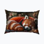 RED PANDA CROISSANT Prostokątna Poduszka Welurowa