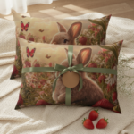 BUNNY IN BLOOM Prostokątna Poduszka 100% Bawełna - obrazek 6