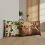 BUNNY IN BLOOM Prostokątna Poduszka 100% Bawełna - obrazek 5