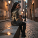 COSMIC UNITY Damski T-shirt z Szerokim Dekoltem - obrazek 5