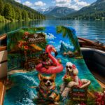 DOGS ON VACATION Ręcznik Plażowy - obrazek 5