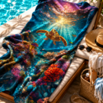 GOLDEN SEA TURTLE Ręcznik Plażowy - obrazek 4