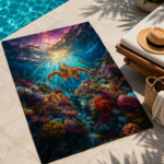 GOLDEN SEA TURTLE Ręcznik Plażowy - obrazek 5